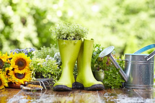 Low-carbon van used for sustainable gardening services